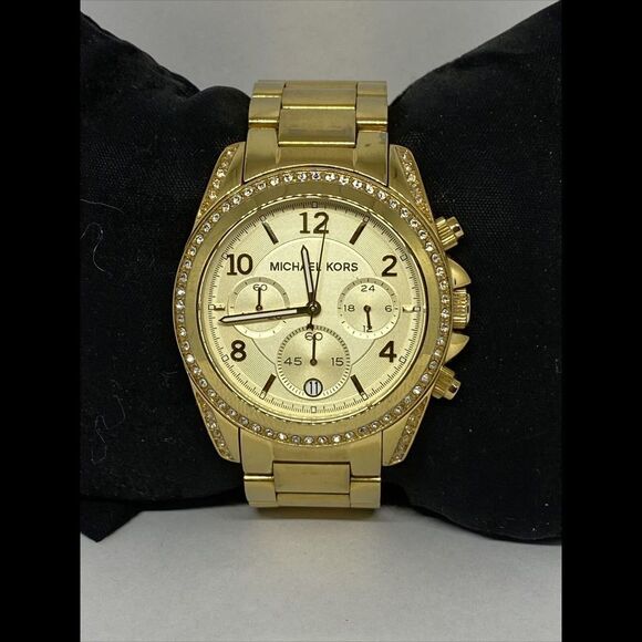 Michael Kors MK5166 Women's Gold Stainless Steel Analog Dial Quartz Watch MP58 - Picture 1 of 12